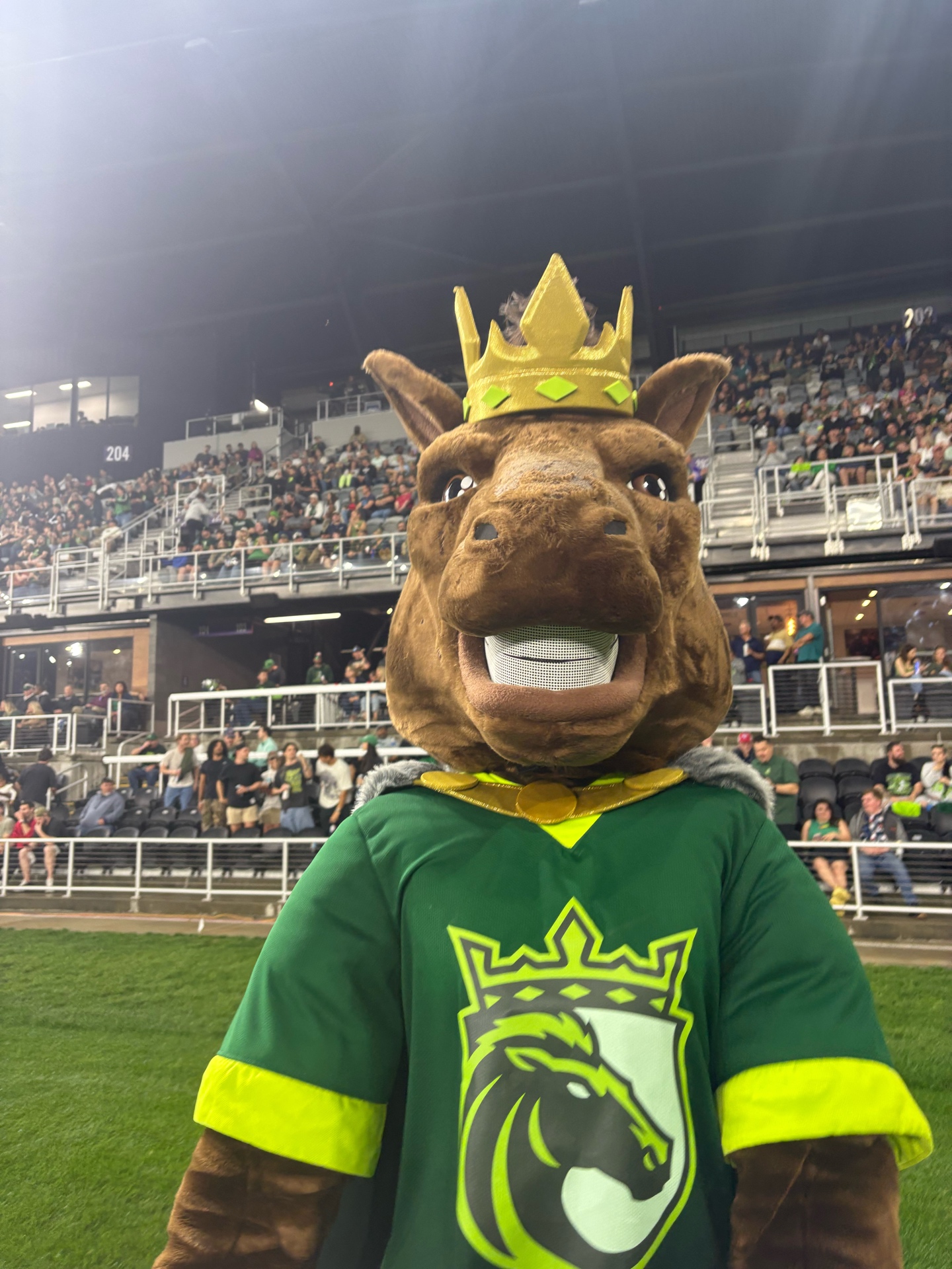 Louisville Kings mascot on the sideline